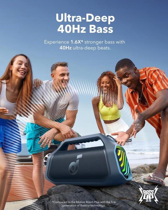 Anker soundcore Boom 2 Plus Bluetooth reproduktor modrá