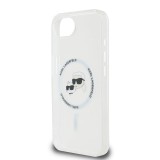 Karl Lagerfeld IML K&CH Heads Metal Frame MagSafe Zadní Kryt pro iPhone 16e Transparent