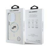 Karl Lagerfeld IML K&CH Heads Metal Frame MagSafe Zadní Kryt pro iPhone 16 Pro Max Transparent