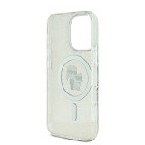 Karl Lagerfeld IML Glitter Karl and Choupette MagSafe Zadní Kryt pro iPhone 16 Pro Max Transparent
