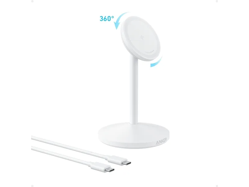 Anker MagGo A25X1 Bezdrátový nabíjecí stojánek 15W bílá