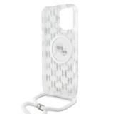 Karl Lagerfeld IML Monogram Crossbody K&CH Heads MagSafe Zadní Kryt pro iPhone 16 Pro Transparent