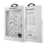 Karl Lagerfeld IML Monogram Crossbody K&CH Heads MagSafe Zadní Kryt pro iPhone 16 Pro Max Transparent