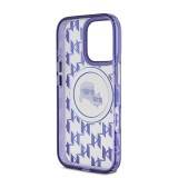 Karl Lagerfeld IML Monogram K&CH Heads MagSafe Zadní Kryt pro iPhone 16 Pro Max Purple