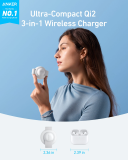 Anker MagGo B25M8 Bezdrátová nabíječka 15W bílá