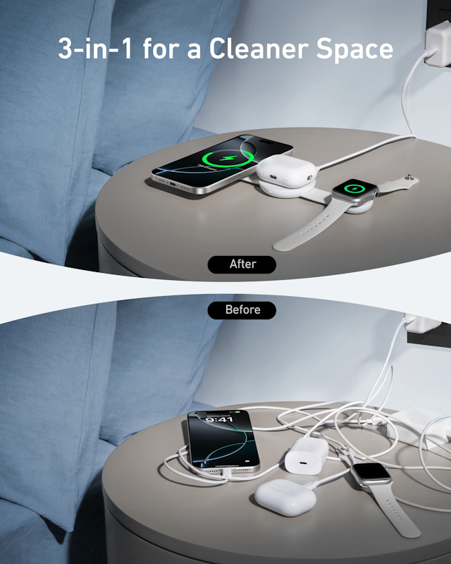 Anker MagGo B25M8 Bezdrátová nabíječka 15W bílá