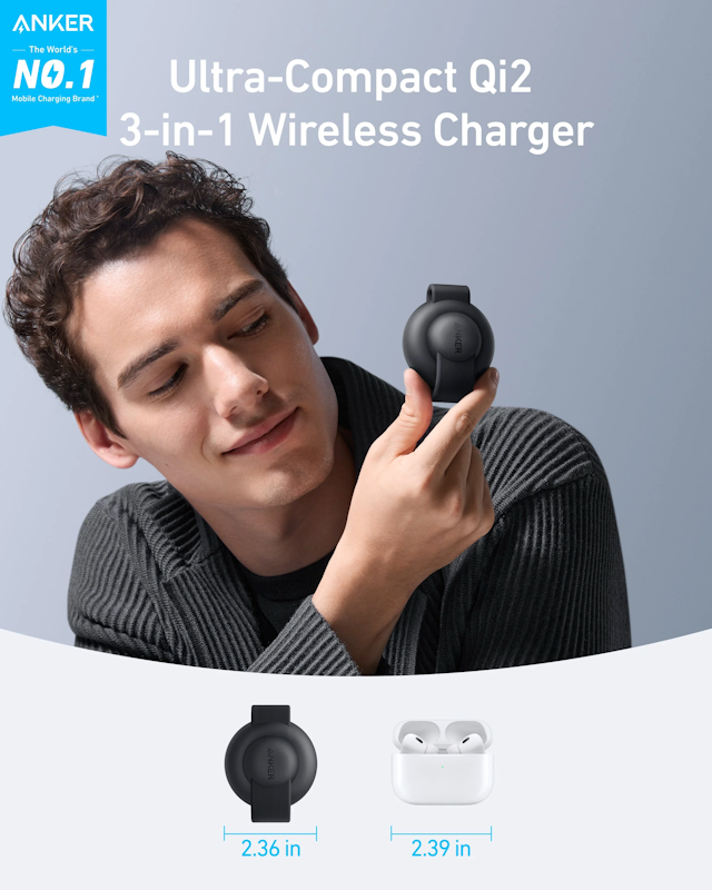 Anker MagGo B25M8 Bezdrátová nabíječka 15W černá