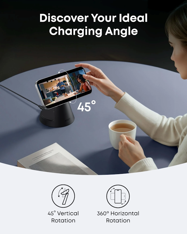Anker MagGo B25M4 Bezdrátová nabíječka 15W černá