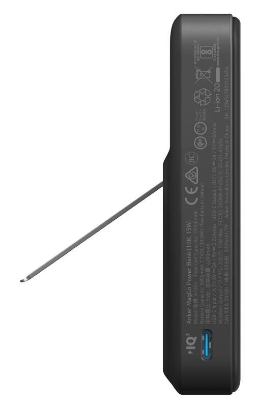 Bezdrátová powerbanka Anker MagGo 10000mAh, 27W černá