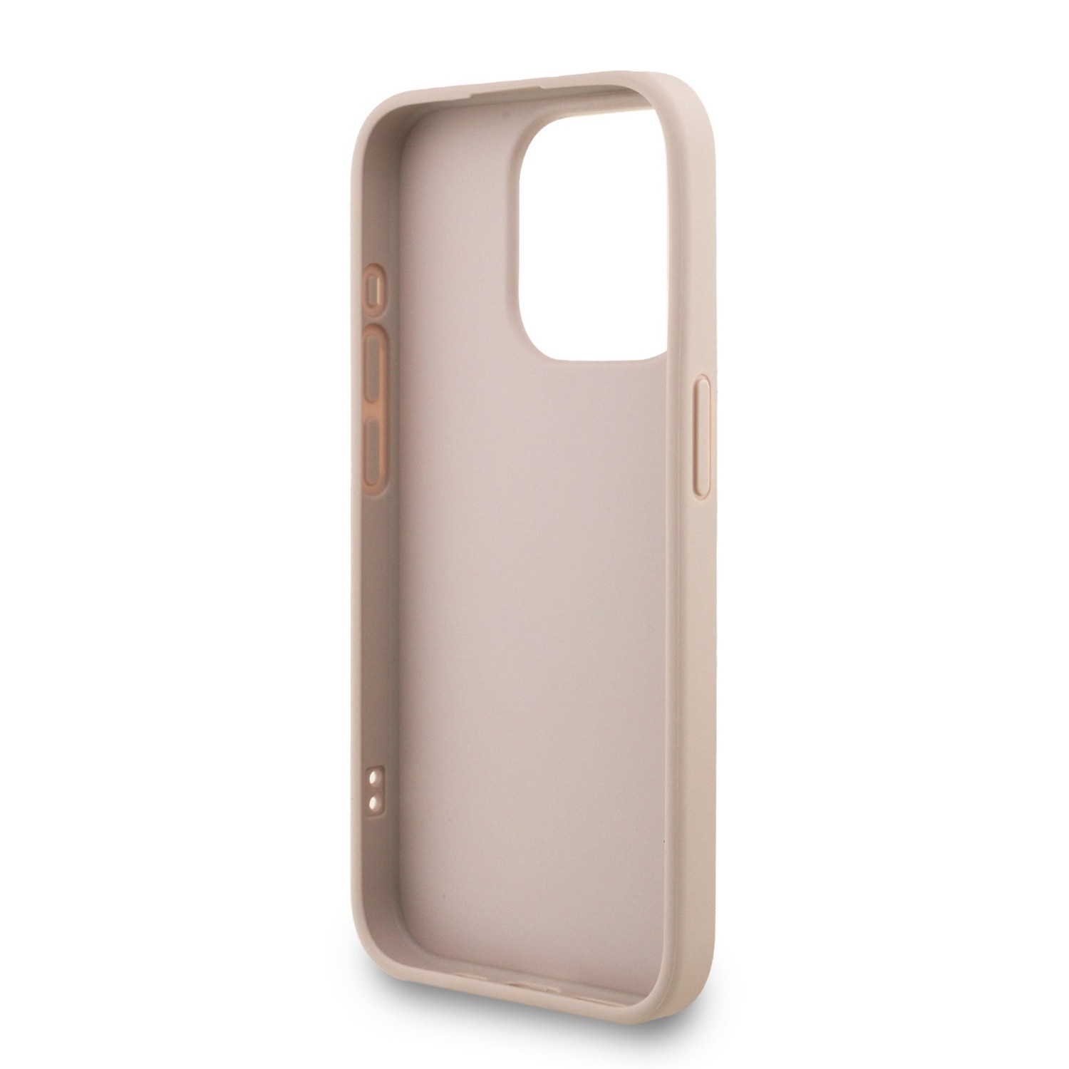 Guess PU 4G Metal Logo Strap Zadní Kryt pro iPhone 15 Pro Max Pink
