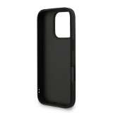 Guess PU 4G Metal Logo Strap Zadní Kryt pro iPhone 16 Pro Max Black