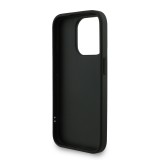 Guess PU 4G Metal Logo Strap Zadní Kryt pro iPhone 15 Pro Black