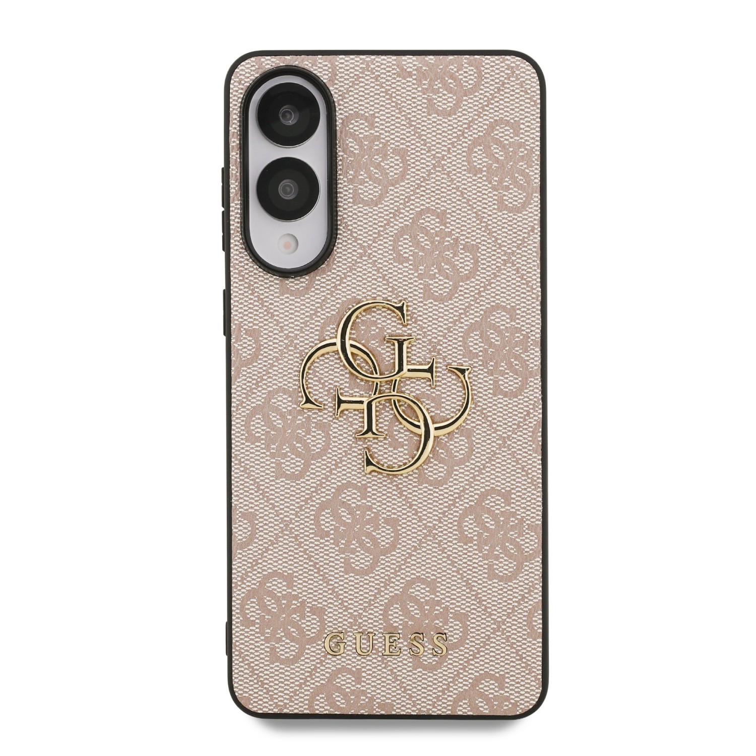 Zadní kryt Guess PU 4G Metal Logo pro Samsung Galaxy S25 Edge, růžová
