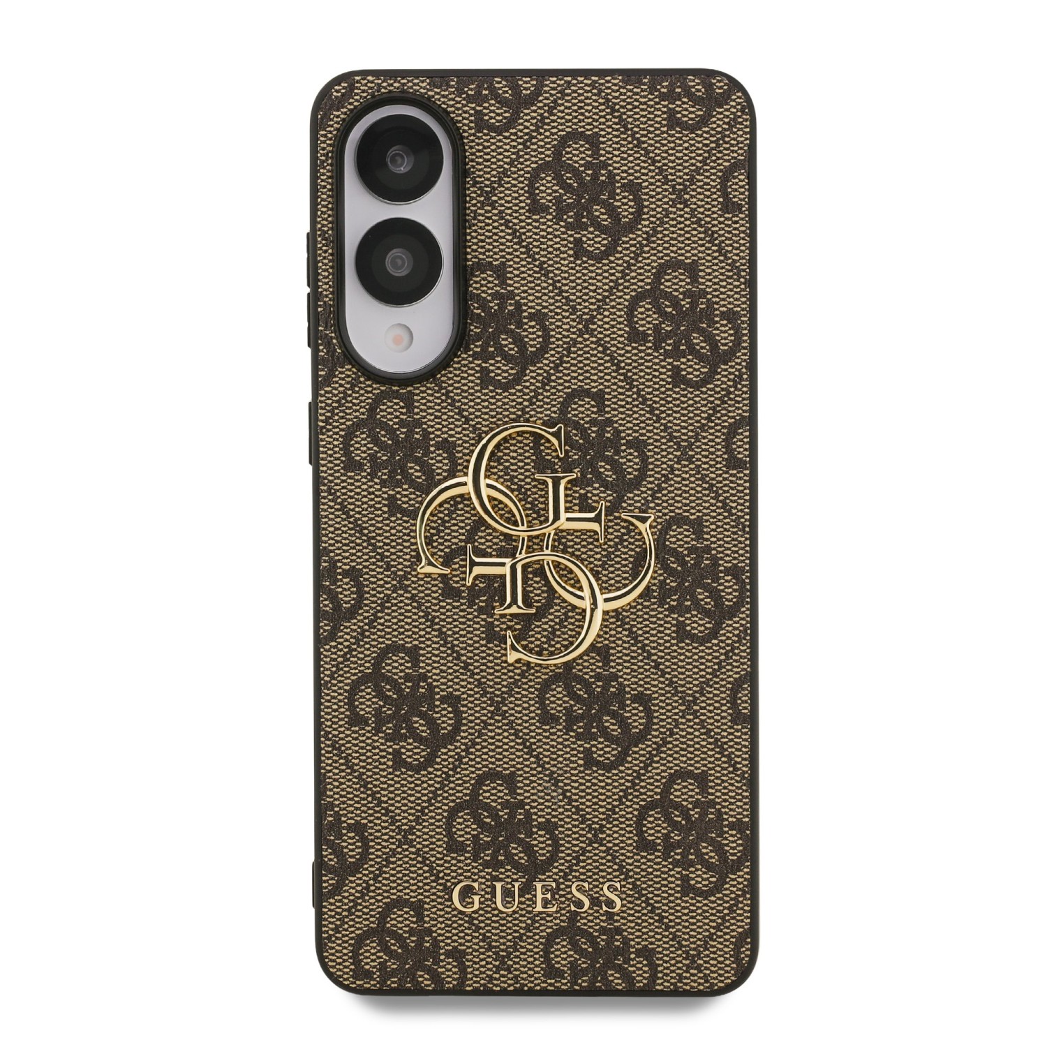 Zadní kryt Guess PU 4G Metal Logo pro Samsung Galaxy S25 Edge, hnědá