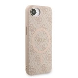 Guess PU Leather 4G Colored Ring Strap MagSafe Zadní Kryt pro iPhone 16e Pink