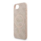 Guess PU Leather 4G Colored Ring Strap MagSafe Zadní Kryt pro iPhone 16e Pink