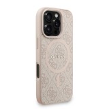 Guess PU Leather 4G Colored Ring Strap MagSafe Zadní Kryt pro iPhone 16 Pro Max Pink