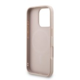 Guess PU Leather 4G Colored Ring Strap MagSafe Zadní Kryt pro iPhone 16 Pro Max Pink