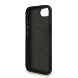 Guess PU Leather 4G Colored Ring Strap MagSafe Zadní Kryt pro iPhone 16e Black