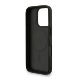 Guess PU Leather 4G Colored Ring Strap MagSafe Zadní Kryt pro iPhone 16 Pro Max Black