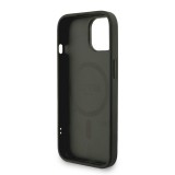 Guess PU Leather 4G Colored Ring Strap MagSafe Zadní Kryt pro iPhone 13 Black