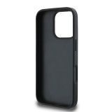 Guess PU Grained Roses 4G Metal Logo Zadní Kryt pro iPhone 16 Pro Black