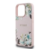 Guess PU Grained Magnolia MagSafe Zadní Kryt pro iPhone 16 Pro Pink
