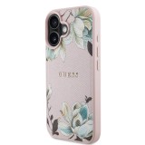 Guess PU Grained Magnolia MagSafe Zadní Kryt pro iPhone 16 Pink