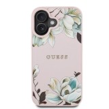 Guess PU Grained Magnolia MagSafe Zadní Kryt pro iPhone 16 Pink
