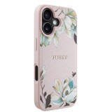 Guess PU Grained Magnolia MagSafe Zadní Kryt pro iPhone 16 Pink