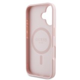 Guess PU Grained Magnolia MagSafe Zadní Kryt pro iPhone 16 Pink