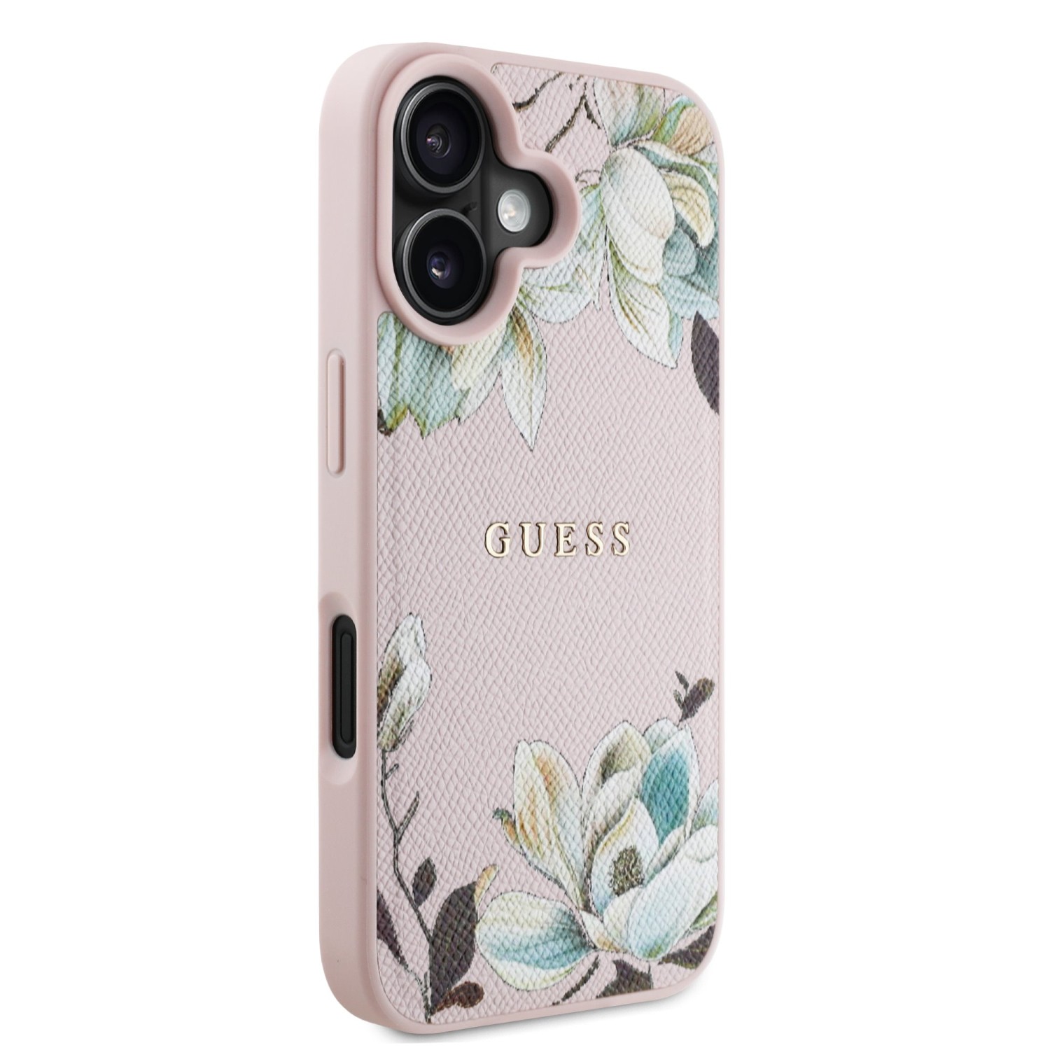 Guess PU Grained Magnolia MagSafe Zadní Kryt pro iPhone 16 Pink