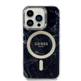 Guess IML Marble MagSafe Zadní Kryt pro iPhone 13 Pro Black