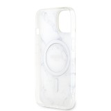 Guess IML Marble MagSafe Zadní Kryt pro iPhone 13 White