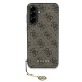 Guess 4G Charm Zadní Kryt pro Samsung Galaxy A56 Brown