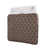 Guess PU 4G Triangle Logo Obal pro Notebook 14" Brown