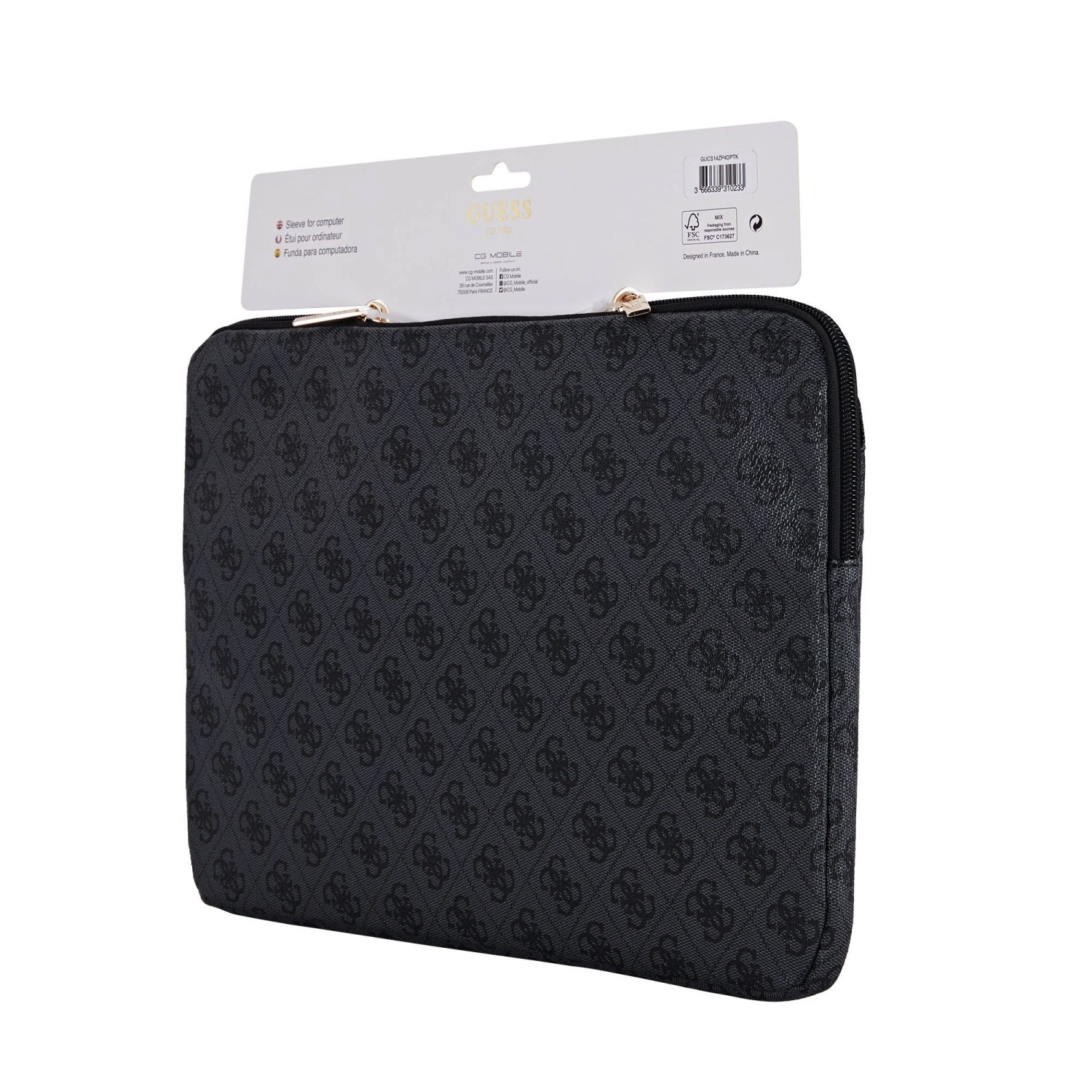 Guess PU 4G Triangle Logo Obal pro Notebook 14" Black