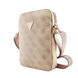 Guess PU 4G Triangle Logo Taška 8" Pink