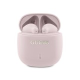 Bezdrátová sluchátka Guess Printed Classic Logo TWS, růžová