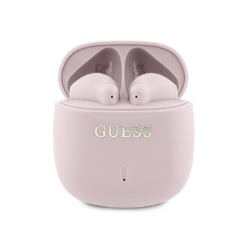 Bezdrátová sluchátka Guess Printed Classic Logo TWS, růžová