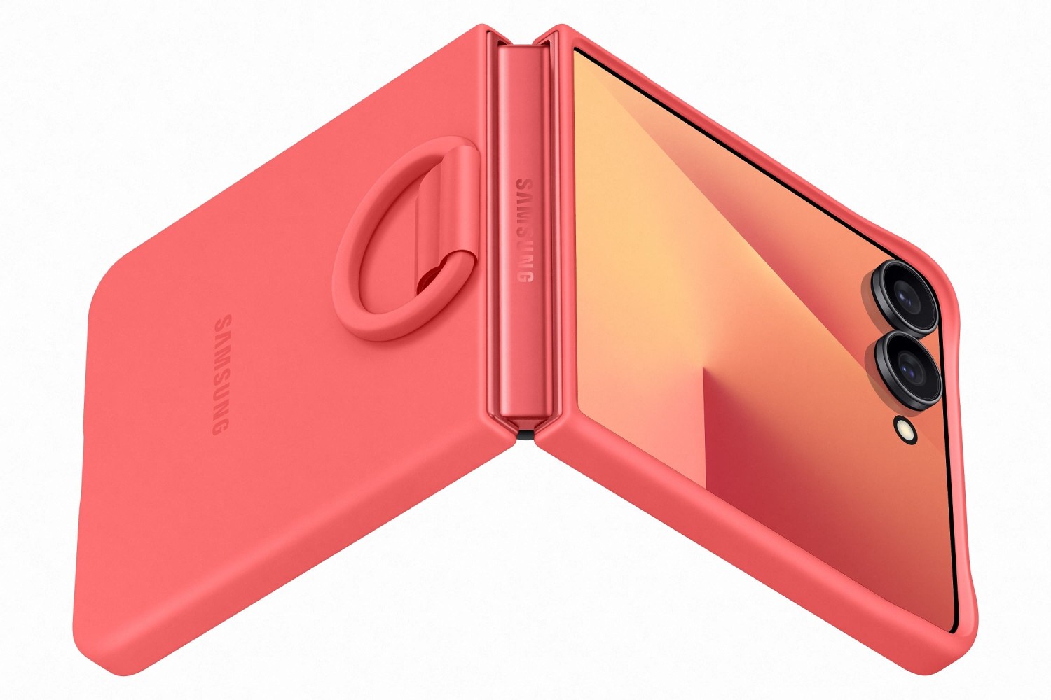 EF-PF766TRE Samsung Silikonový Kryt s Kroužkem pro Galaxy Z Flip 7 Red