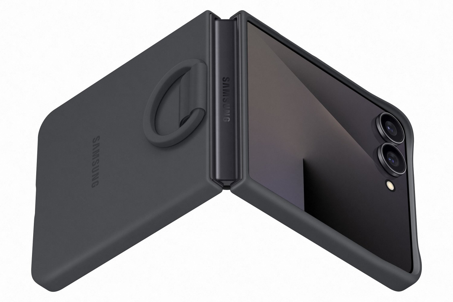 EF-PF766TBE Samsung Silikonový Kryt s Kroužkem pro Galaxy Z Flip 7 Black