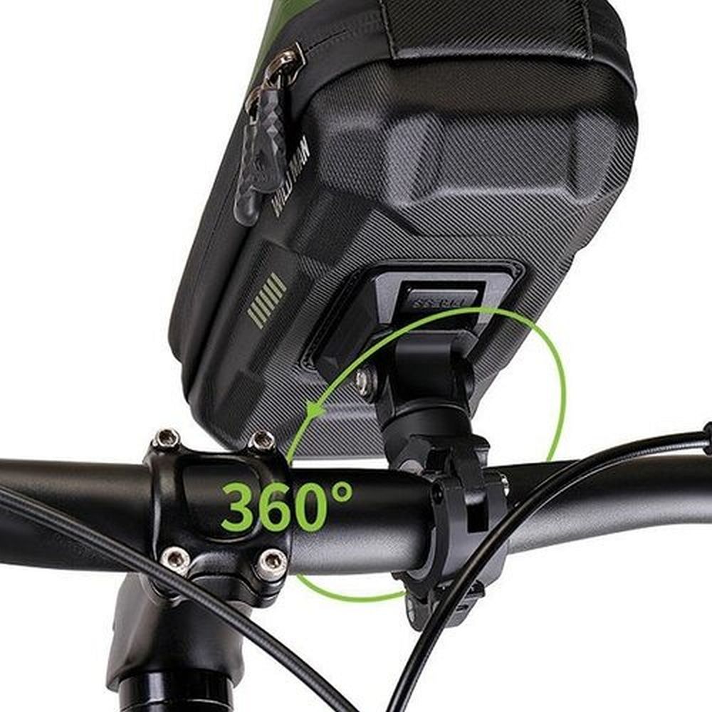WILDMAN traveling bag for bike handlebars with zipper 0,6L (4 "- 7") GX330 green