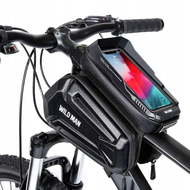 WILDMAN traveling bag for bike frame with zipper 1,2L (4 "- 7") MS66 black