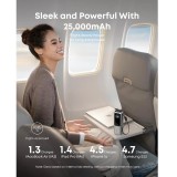 Anker 25000mAh, 165W Powerbanka s kabelem USB-C stříbrná