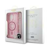 Guess IML Glitter Strap MagSafe Zadní Kryt pro iPhone 16 Pro Max Pink