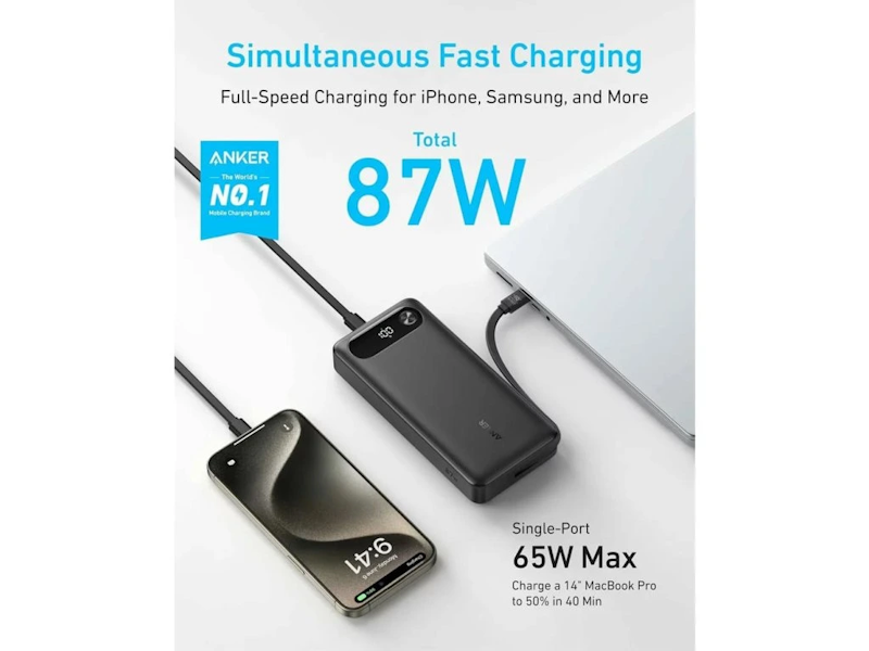 Anker 20000mAh, 87W Powerbanka černá