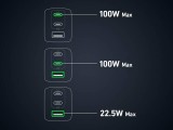 Anker 737 120W, 2xUSB-C, 1xUSB-A Nabíječka do sítě černá