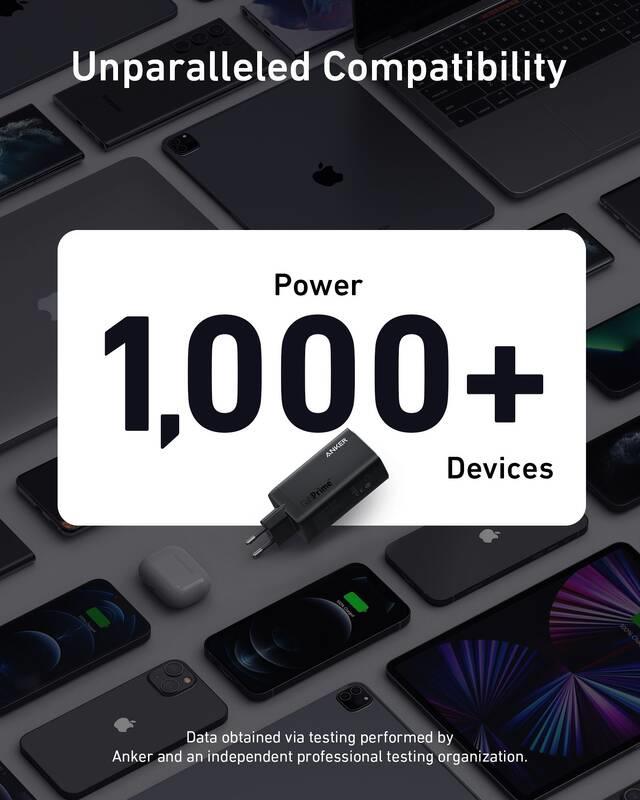 Anker 737 120W, 2xUSB-C, 1xUSB-A Nabíječka do sítě černá