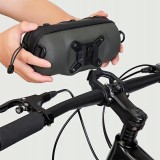 WILDMAN traveling bag for bike handlebars with zipper 2L GD7X green